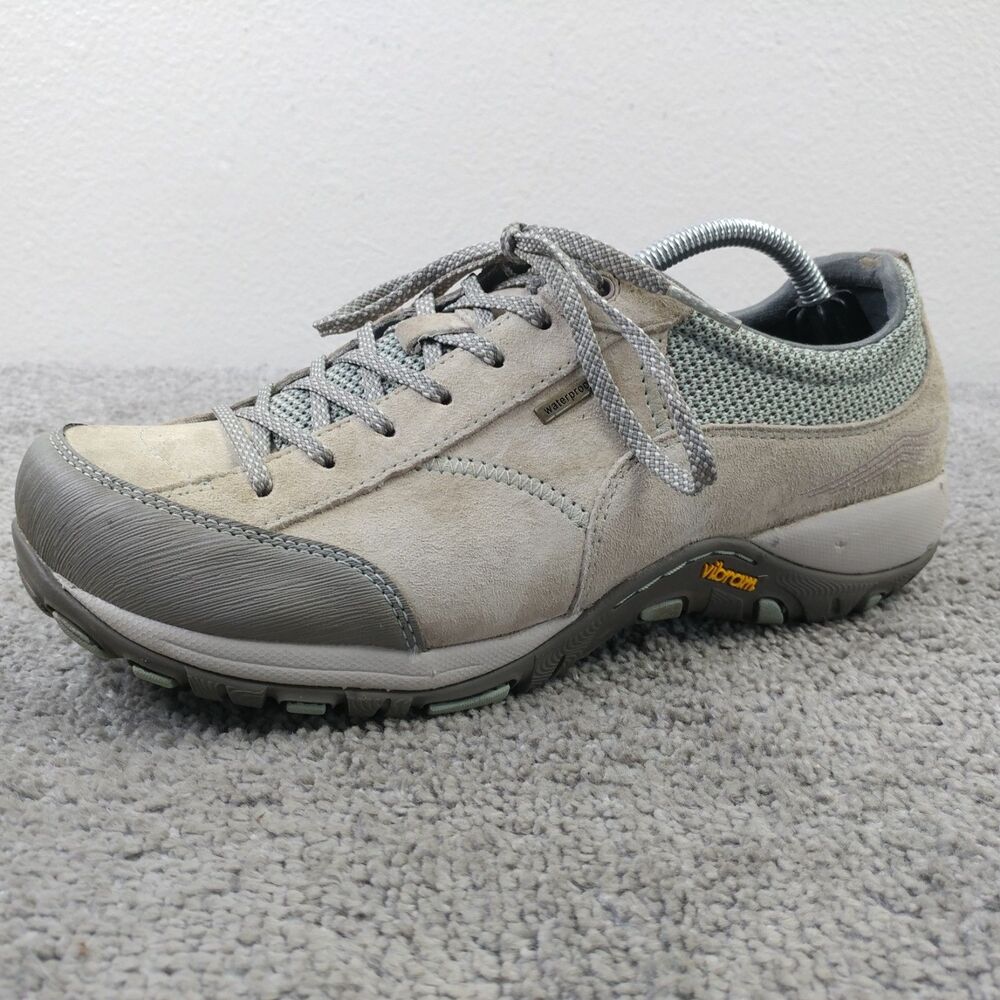Dansko Paisley Womens 39 EU Hiking Shoes Suede Vibram Waterproof Tan Beige - Picture 4 of 12